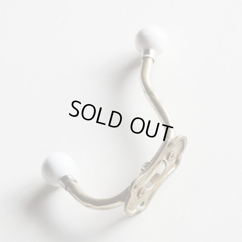 アンティーク真鍮・陶器建具金物｜ブラスコートフック・壁掛けダブルウォールフック