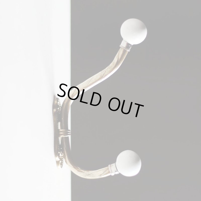 アンティーク真鍮・陶器建具金物｜ブラスコートフック・壁掛けダブルウォールフック