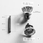 アンティークガラスドアノブ硝子真鍮座金ドアハンドル・Antique glass door knob