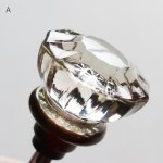 アンティークガラスドアノブ硝子真鍮座金ドアハンドル・Antique glass door knob