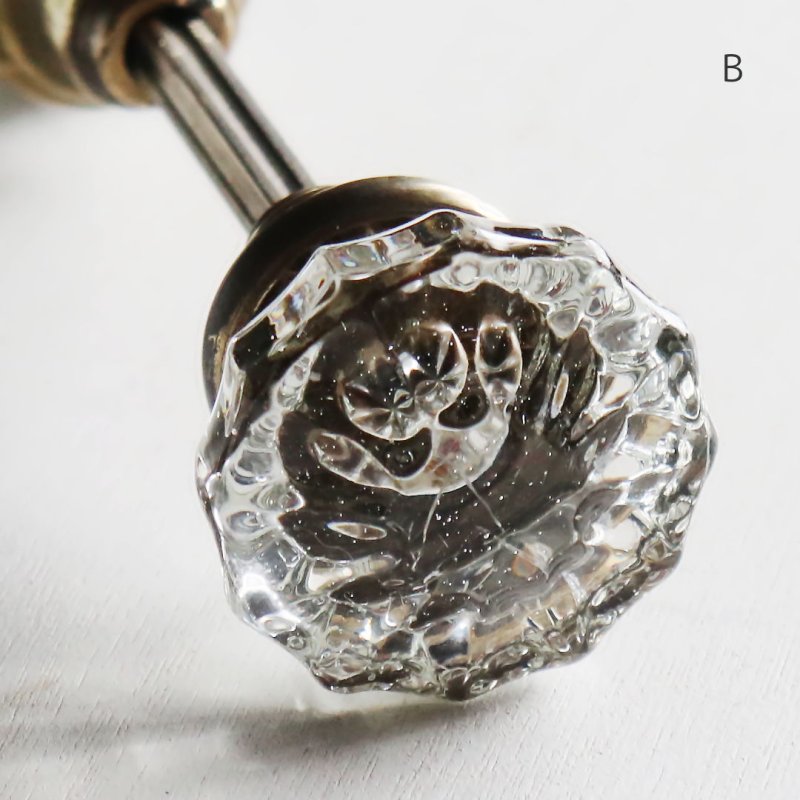 画像13: アンティークガラス製ドアノブB|USAヴィンテージ硝子ノブ真鍮座金ドアハンドル取手 (13)