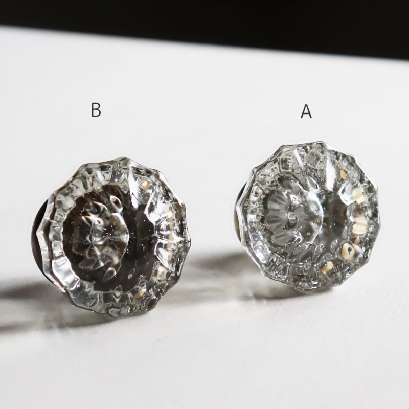 画像5: アンティークガラス製ドアノブB|USAヴィンテージ硝子ノブ真鍮座金ドアハンドル取手 (5)