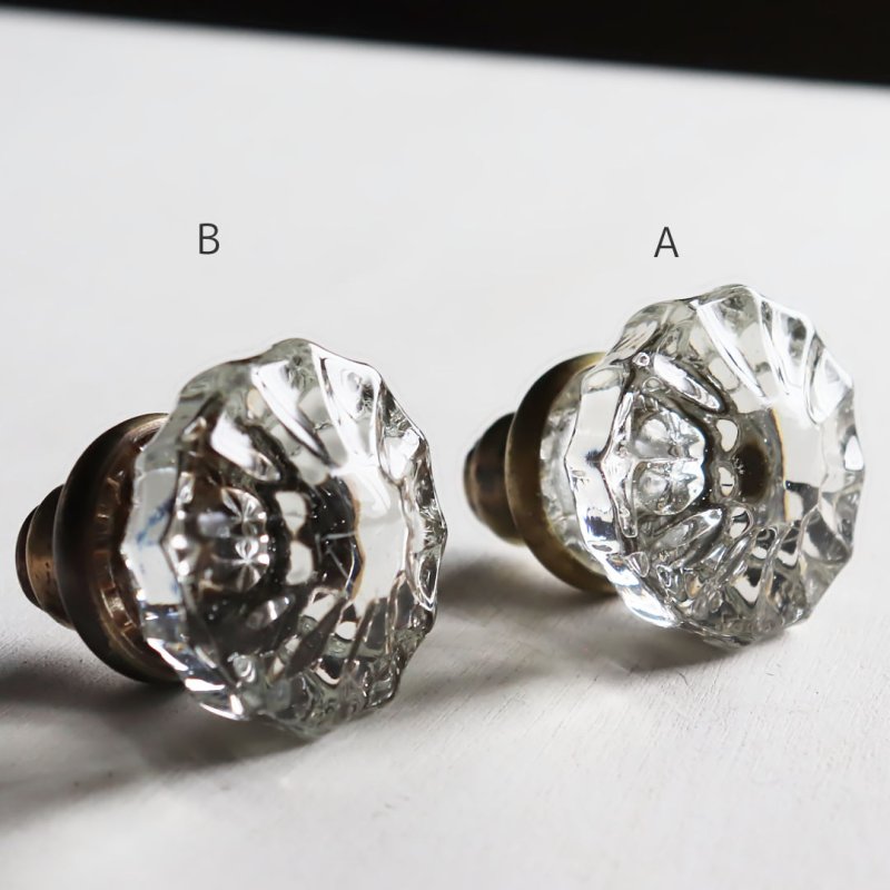 画像6: アンティークガラス製ドアノブB|USAヴィンテージ硝子ノブ真鍮座金ドアハンドル取手 (6)