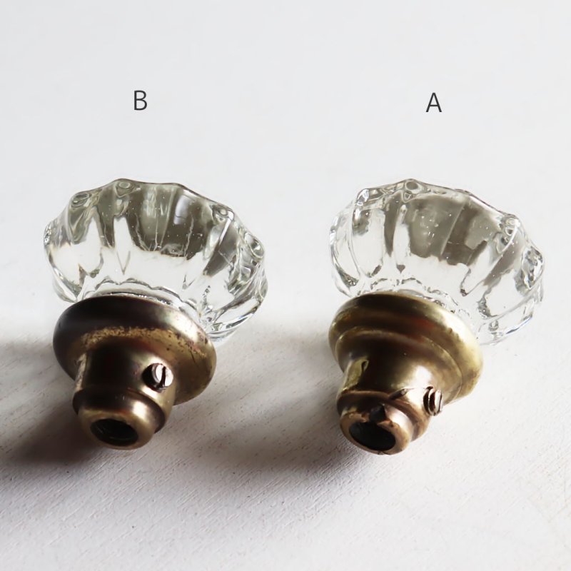 画像7: アンティークガラス製ドアノブB|USAヴィンテージ硝子ノブ真鍮座金ドアハンドル取手 (7)