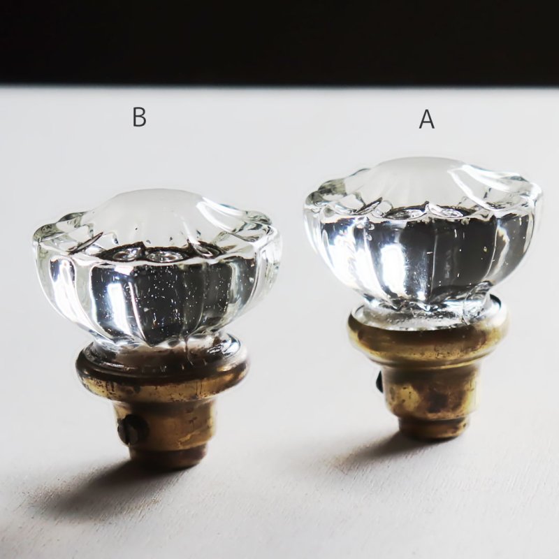 画像8: アンティークガラス製ドアノブB|USAヴィンテージ硝子ノブ真鍮座金ドアハンドル取手 (8)