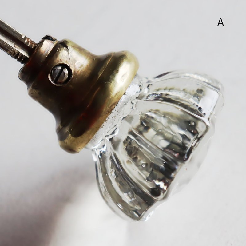 画像12: アンティークガラス製ドアノブB|USAヴィンテージ硝子ノブ真鍮座金ドアハンドル取手 (12)