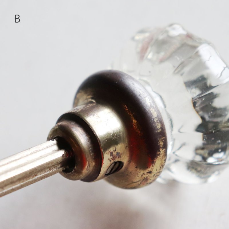 画像15: アンティークガラス製ドアノブB|USAヴィンテージ硝子ノブ真鍮座金ドアハンドル取手 (15)