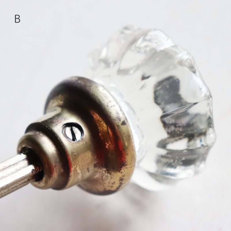 画像16: アンティークガラス製ドアノブB|USAヴィンテージ硝子ノブ真鍮座金ドアハンドル取手 (16)