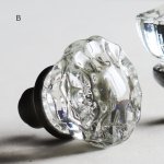 アンティークガラスドアノブ建築金物ハンドル・Antique glass door knob