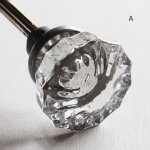 アンティークガラスドアノブ建築金物ハンドル・Antique glass door knob