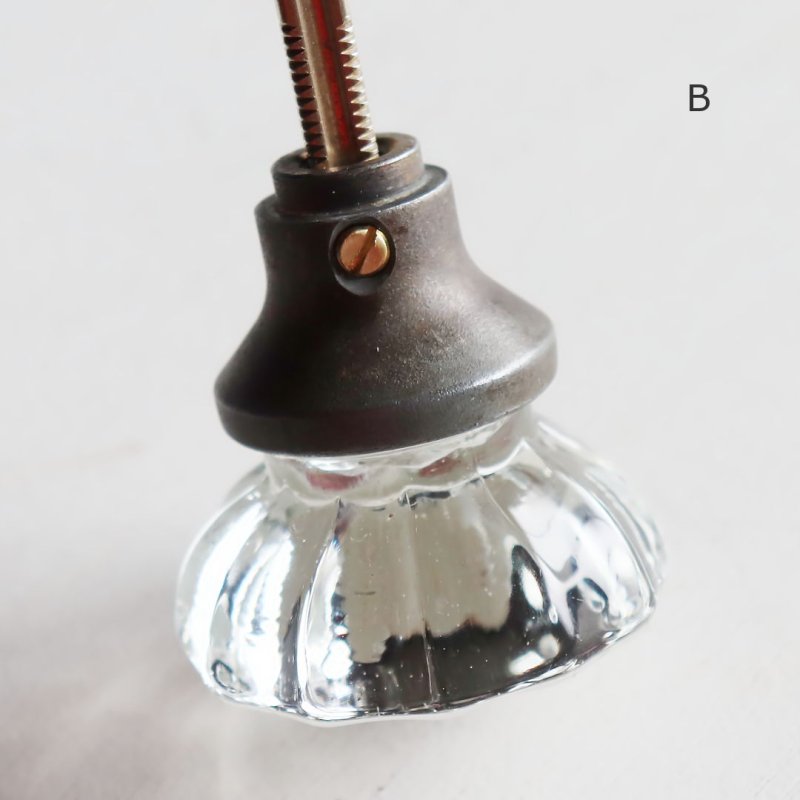 アンティークガラスドアノブ建築金物ハンドル・Antique glass door knob