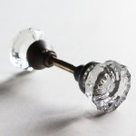 アンティークガラスドアノブ建築金物ハンドル・Antique glass door knob