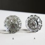 アンティークガラスドアノブ建築金物ハンドル・Antique glass door knob