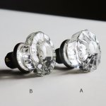 アンティークガラスドアノブ建築金物ハンドル・Antique glass door knob