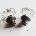 アンティークガラスドアノブ建築金物ハンドル・Antique glass door knob