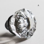 アンティークガラスドアノブ建築金物ハンドル・Antique glass door knob