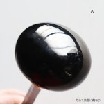 アンティークブラックガラスドアノブハンドル・Antique glass door knob black