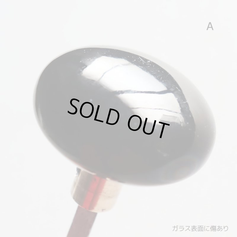 アンティークブラックガラスドアノブハンドル・Antique glass door knob black