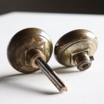 USA米国アンティークブラスドアノブ真鍮製取手ドアハンドル・Antique brass door knob