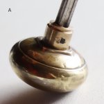 USA米国アンティークブラスドアノブ真鍮製取手ドアハンドル・Antique brass door knob