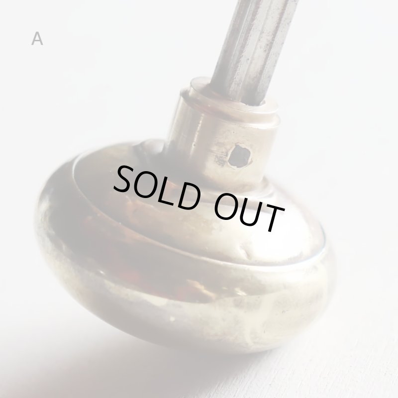 USA米国アンティークブラスドアノブ真鍮製取手ドアハンドル・Antique brass door knob