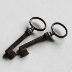 画像3: USAヴィンテージ鍵2本セット65mm｜古いアンティークキー・アンティーク鍵・カギ (3)