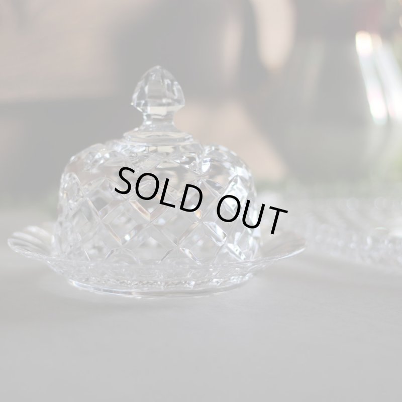 アンティークキッチン雑貨｜ガラス製チーズドーム・バターディッシュ・ケーキドーム