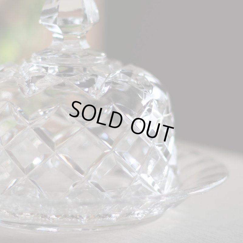 アンティークキッチン雑貨｜ガラス製チーズドーム・バターディッシュ・ケーキドーム