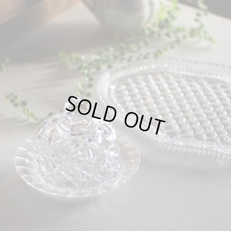 アンティークキッチン雑貨｜ガラス製チーズドーム・バターディッシュ・ケーキドーム