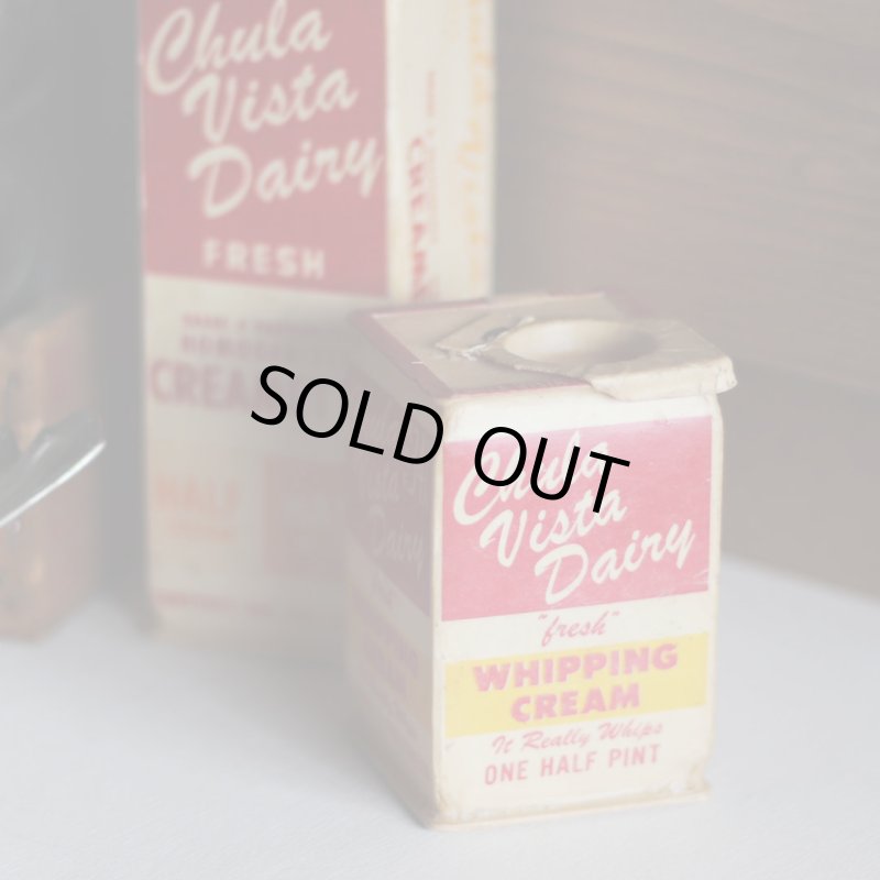 USAヴィンテージホイップクリーム空箱Chula Vista Dairy｜アンティークキッチン雑貨