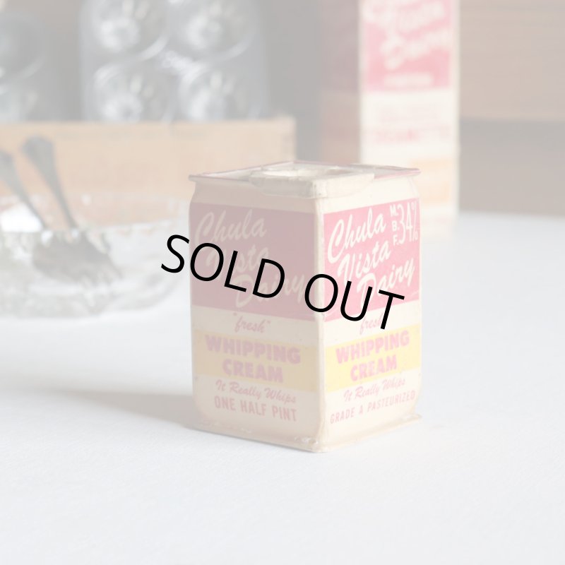 USAヴィンテージホイップクリーム空箱Chula Vista Dairy｜アンティークキッチン雑貨