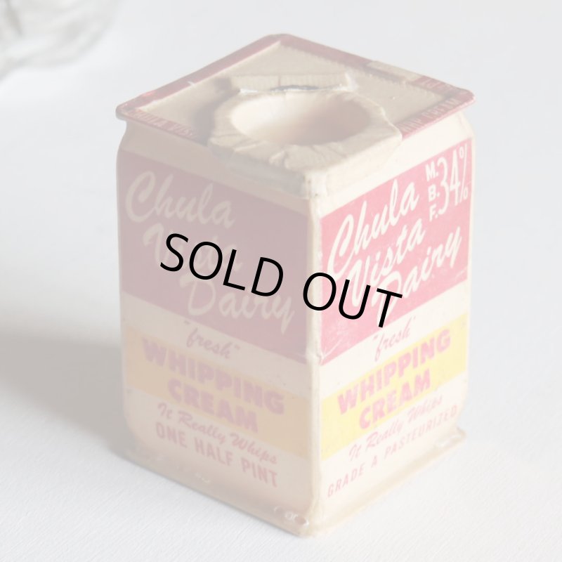 USAヴィンテージホイップクリーム空箱Chula Vista Dairy｜アンティークキッチン雑貨