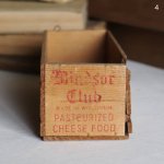 USAヴィンテージ木製チーズボックスWindsor Club｜アンティークキッチン雑貨ウッドボックスCheese box