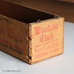 USAヴィンテージ木製チーズボックスWindsor Club｜アンティークキッチン雑貨ウッドボックスCheese box