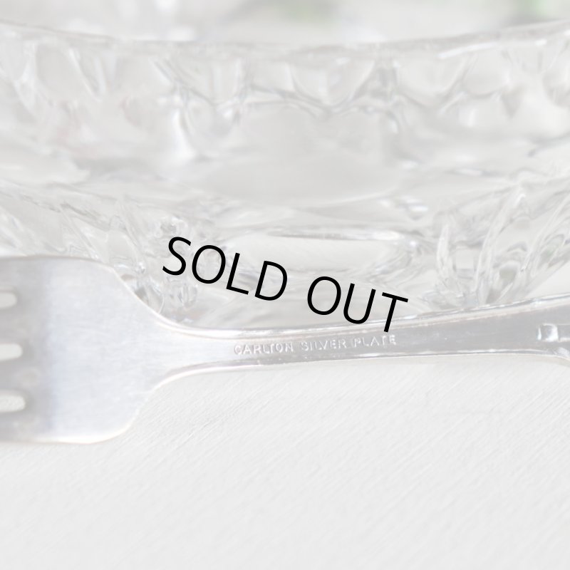 USAヴィンテージ1940年代ミスターピーナッツシルバープレートフォーク｜Mr. Peanut silver plate fork