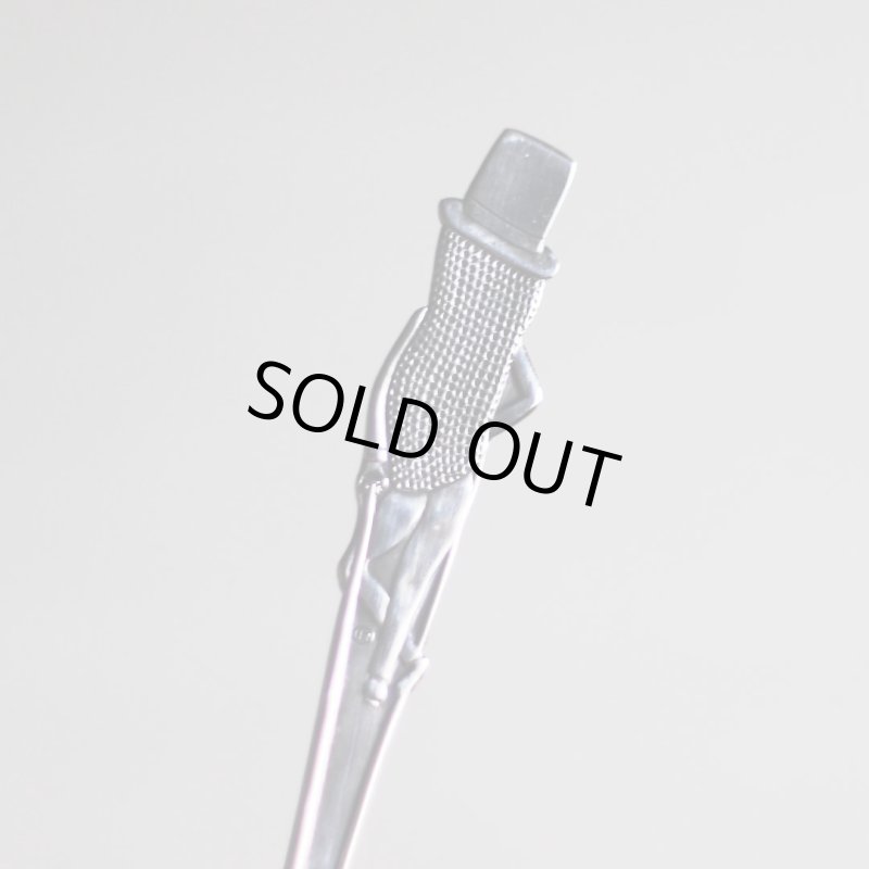 USAヴィンテージ1940年代ミスターピーナッツシルバープレートフォーク｜Mr. Peanut silver plate fork