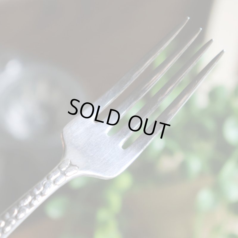 USAヴィンテージ1940年代ミスターピーナッツシルバープレートフォーク｜Mr. Peanut silver plate fork