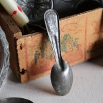 USAヴィンテージブリキのアイスクリームスプーン｜アンティークキッチン雑貨vintage tin Ice cream spoon