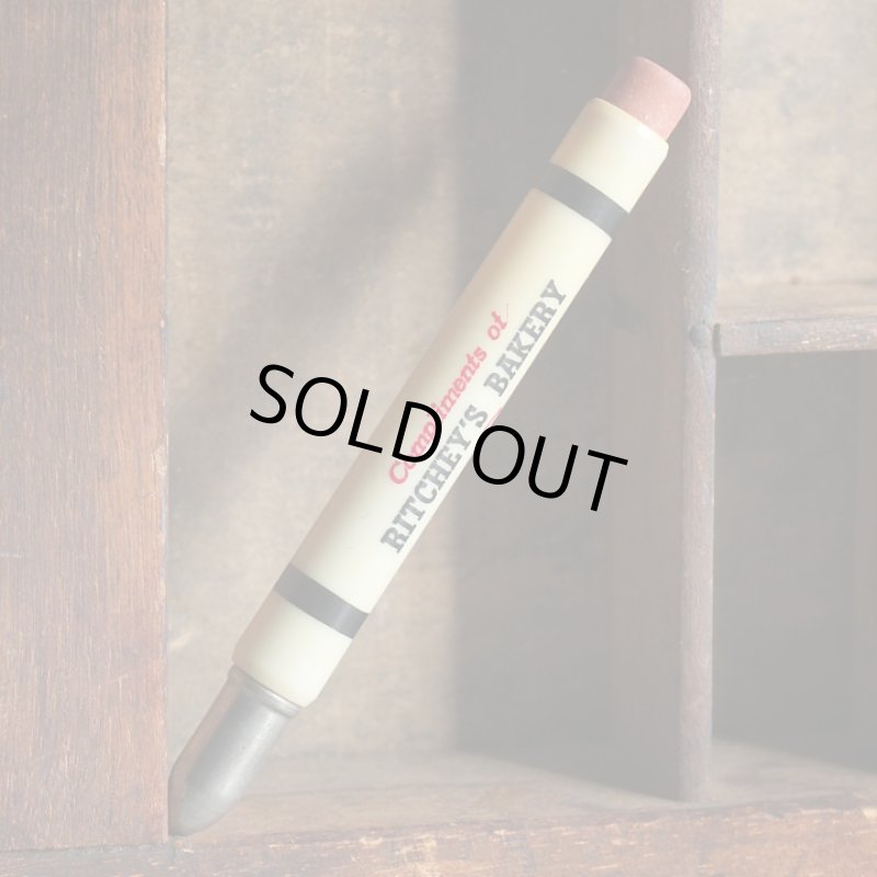 画像2: USAアメリカヴィンテージバレットペンシル｜弾丸型アドバタイジング鉛筆RITCHEY'S BAKERY (2)