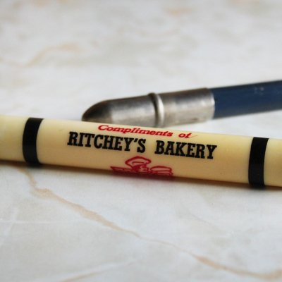 画像2: USAアメリカヴィンテージバレットペンシル｜弾丸型アドバタイジング鉛筆RITCHEY'S BAKERY