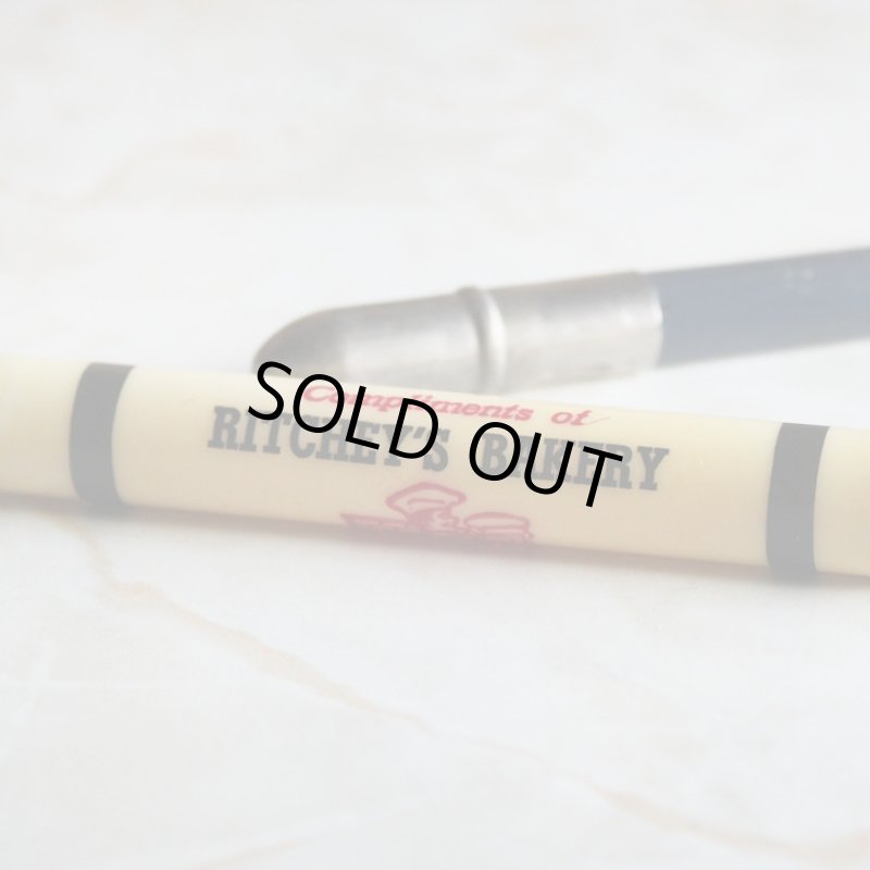 画像7: USAアメリカヴィンテージバレットペンシル｜弾丸型アドバタイジング鉛筆RITCHEY'S BAKERY (7)