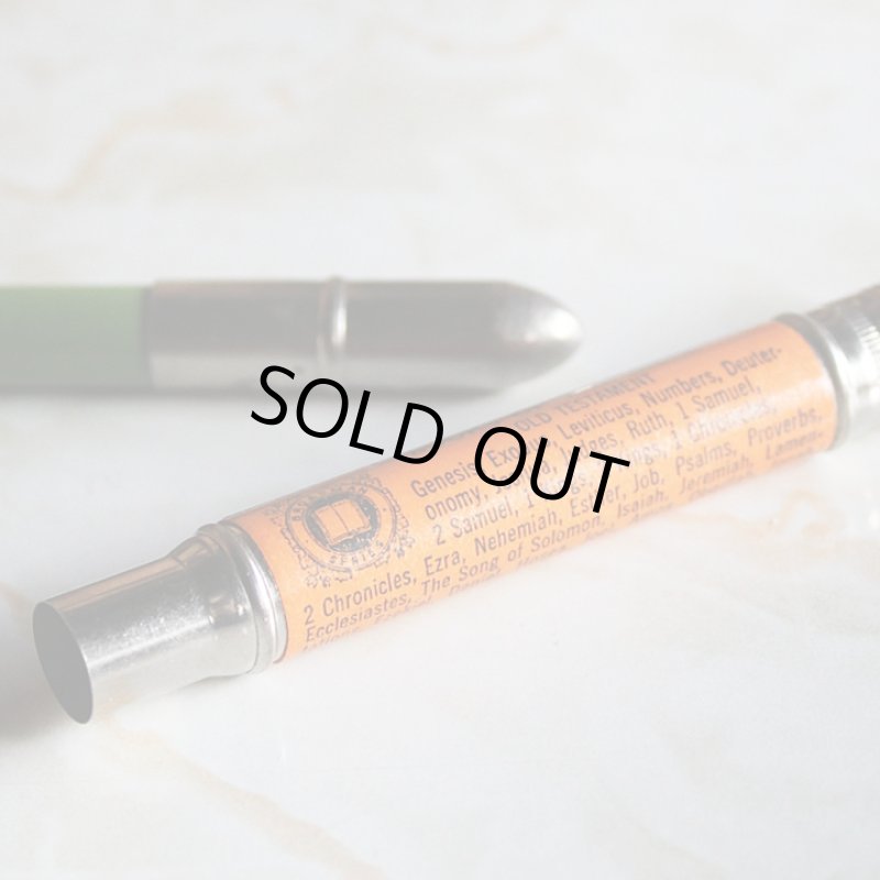 画像6: USAアメリカヴィンテージバレットペンシル｜弾丸型アドバタイジング鉛筆BOOK OF THE BIBLE (6)