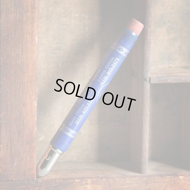 画像3: USAアメリカヴィンテージバレットペンシル｜弾丸型アドバタイジング鉛筆The Peoples Savings Bank Company (3)