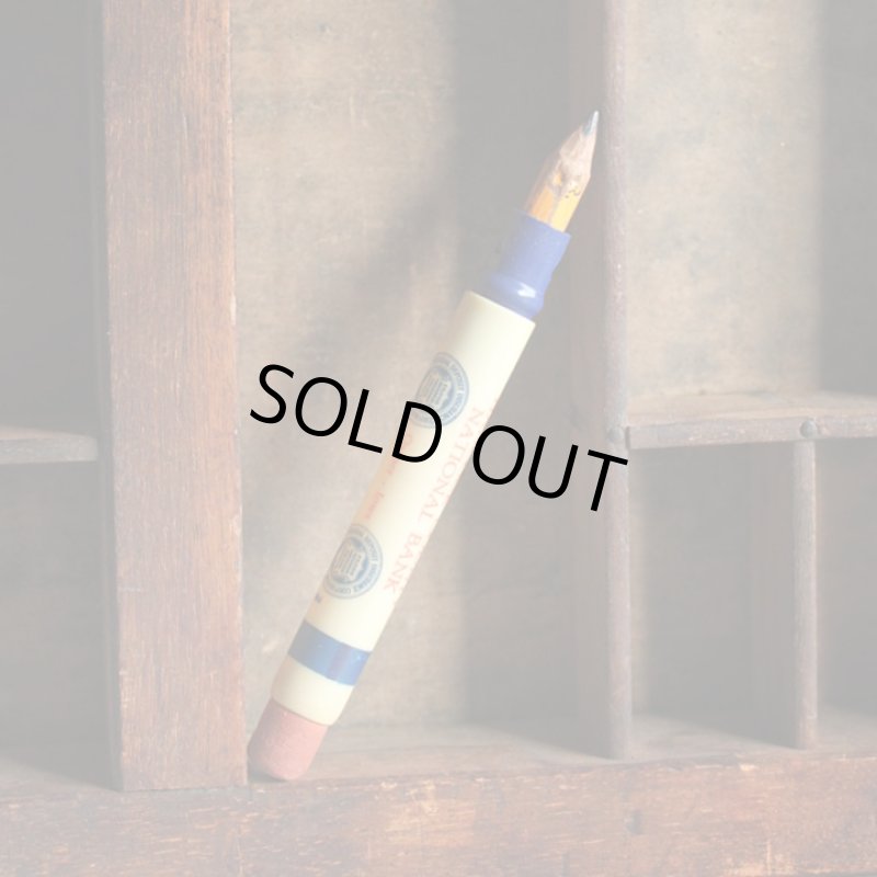 画像4: USAアメリカヴィンテージバレットペンシル｜弾丸型アドバタイジング鉛筆HANCOCK COUNTY NATIONAL BANK (4)