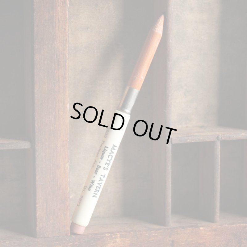 画像4: USAアメリカヴィンテージバレットペンシル｜弾丸型アドバタイジング鉛筆 MACYE'S TAVERN・Liquor Beer Wine (4)