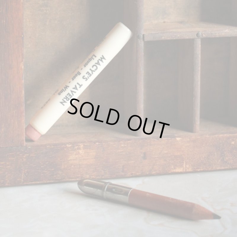 画像5: USAアメリカヴィンテージバレットペンシル｜弾丸型アドバタイジング鉛筆 MACYE'S TAVERN・Liquor Beer Wine (5)