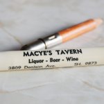 画像6: USAアメリカヴィンテージバレットペンシル｜弾丸型アドバタイジング鉛筆 MACYE'S TAVERN・Liquor Beer Wine (6)