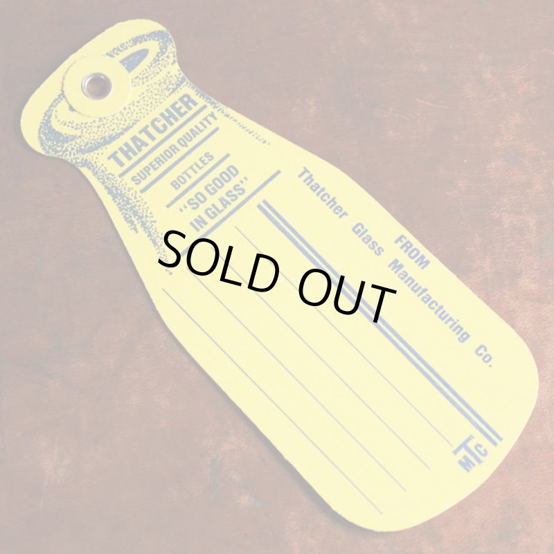 画像2: USAアメリカヴィンテージ牛乳瓶荷札シッピングタグ9枚組｜Thatcher Glass Manufacturingアンティーク紙もの (2)