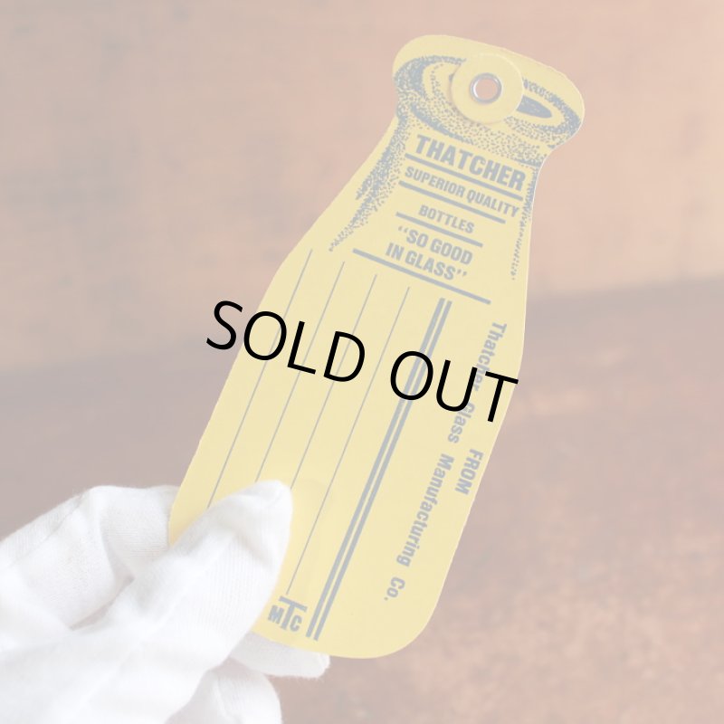 画像7: USAアメリカヴィンテージ牛乳瓶荷札シッピングタグ9枚組｜Thatcher Glass Manufacturingアンティーク紙もの (7)