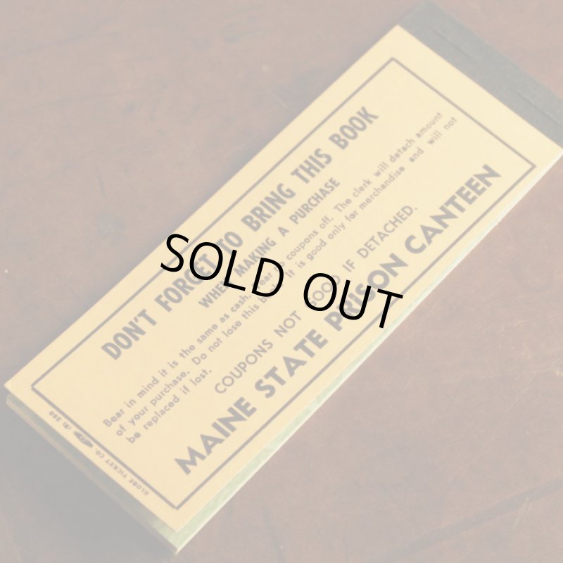 画像11: USAアメリカヴィンテージクーポンチケットブックメイン州刑務所内食堂用｜アンティーク紙もの (11)